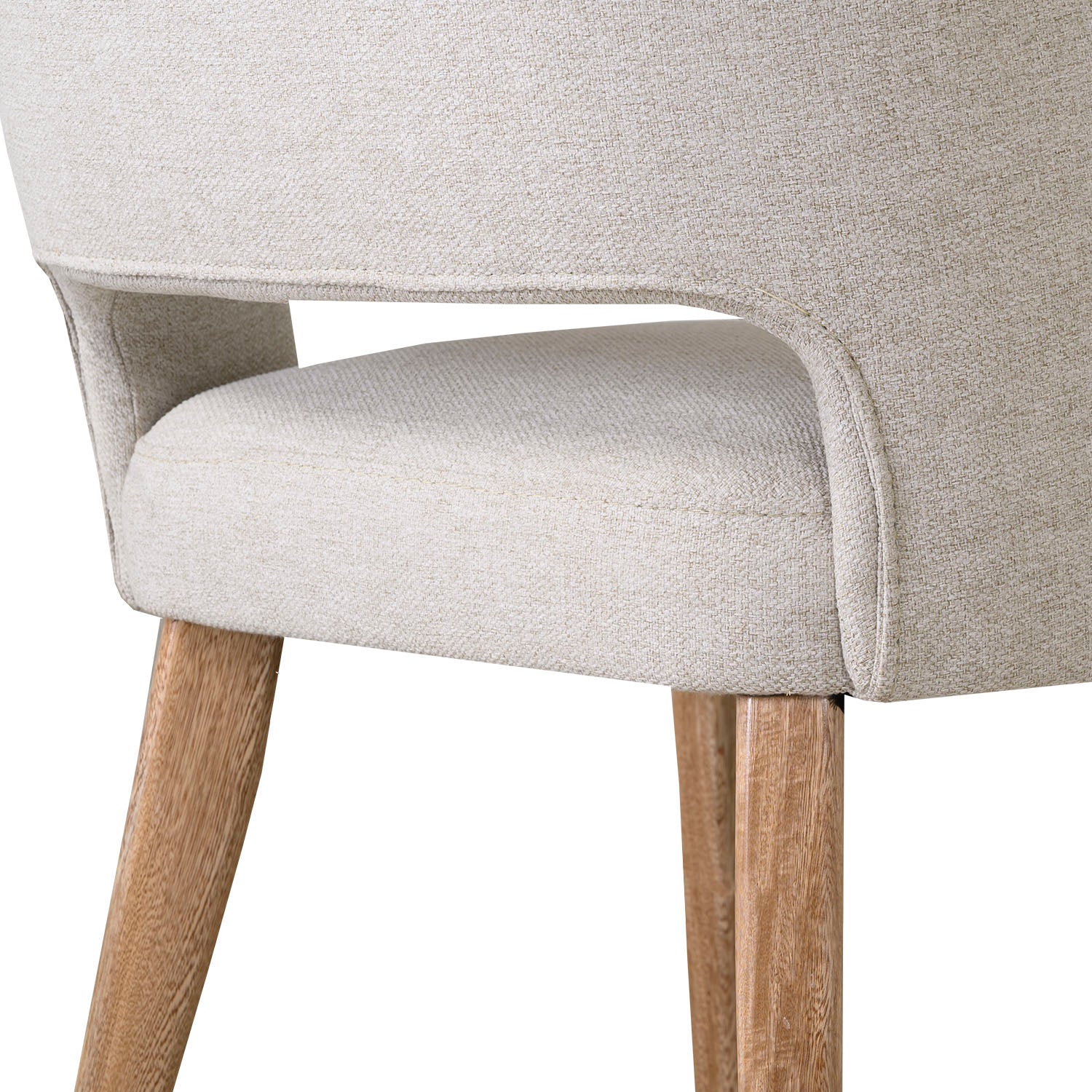 Comedor 6 Puestos Camille Lino Verona Beige, Cubierta Natural