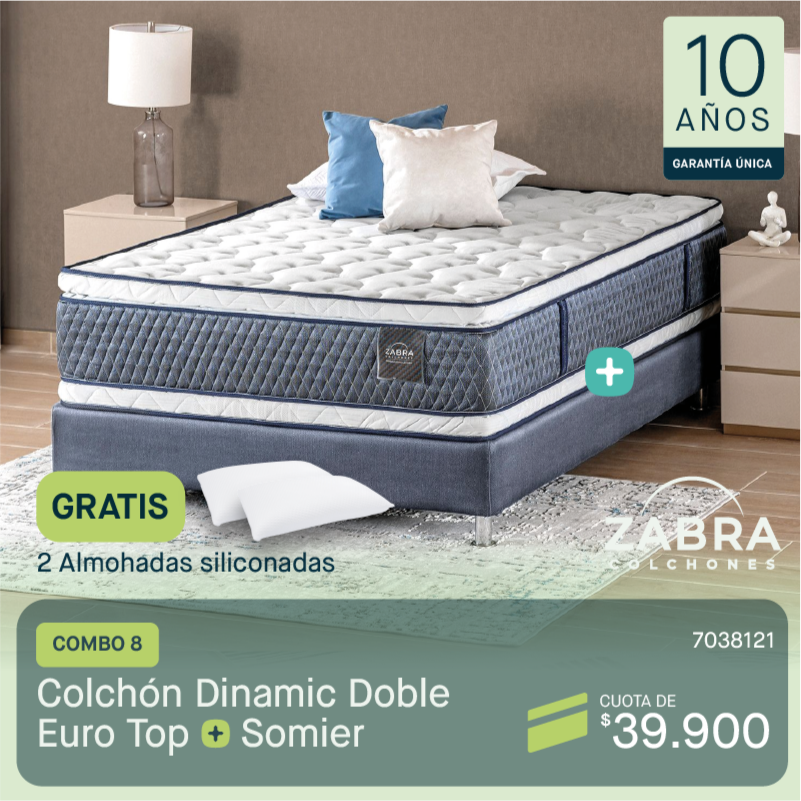 Colchón Dinamic doble + Somier por cuotas de $39.900
