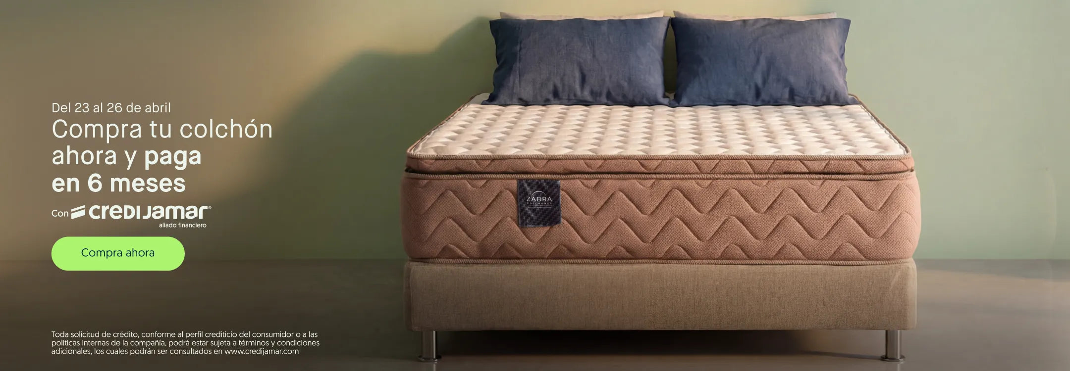 Compra tu colchón ahora y paga en 6 meses