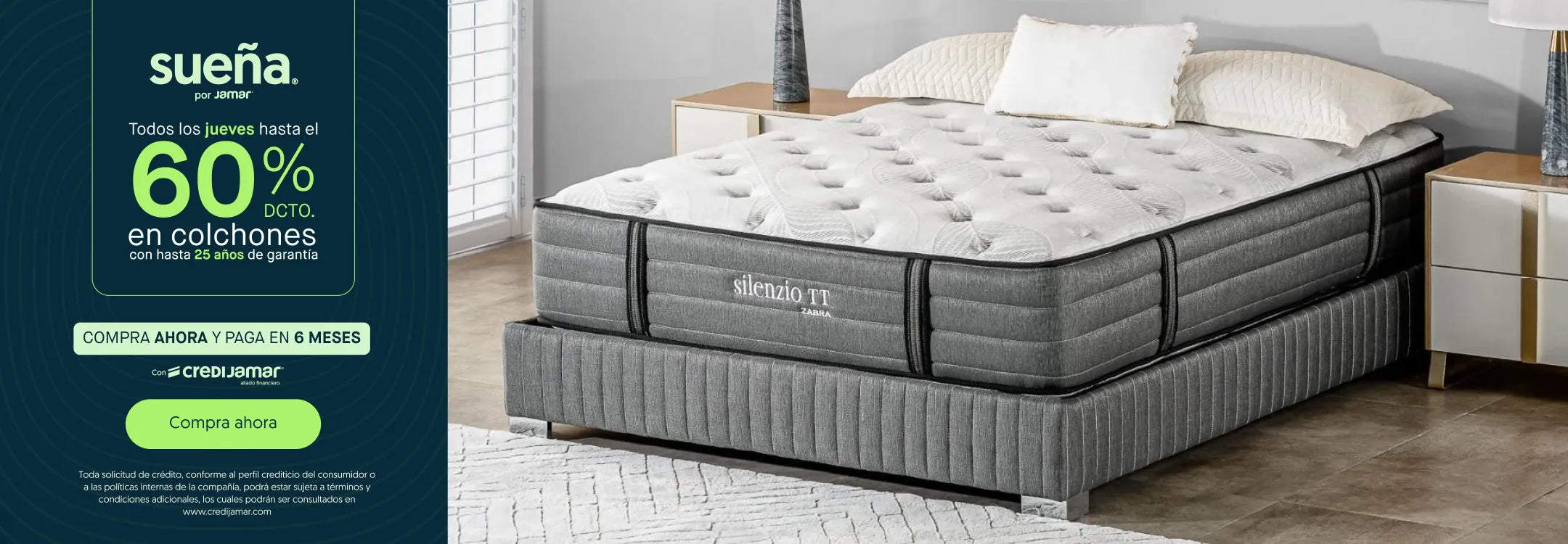 Jueves hasta el 60% en colchones
