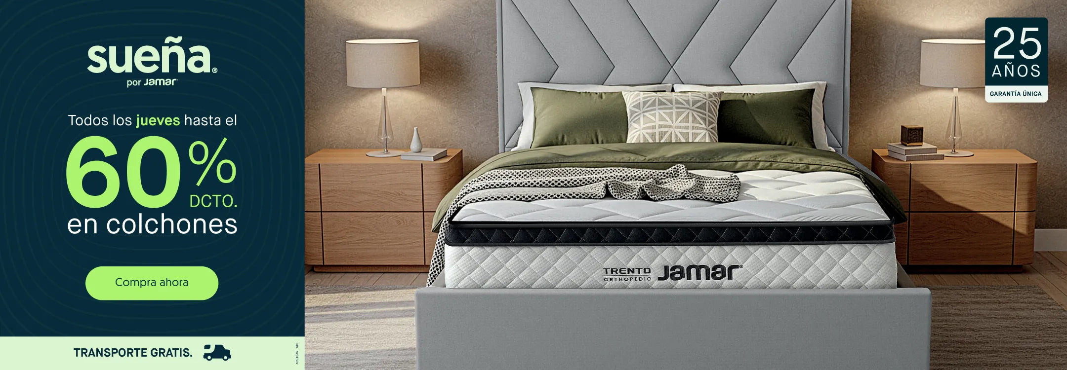 Todos los jueves con hasta el 60% dcto en colchones