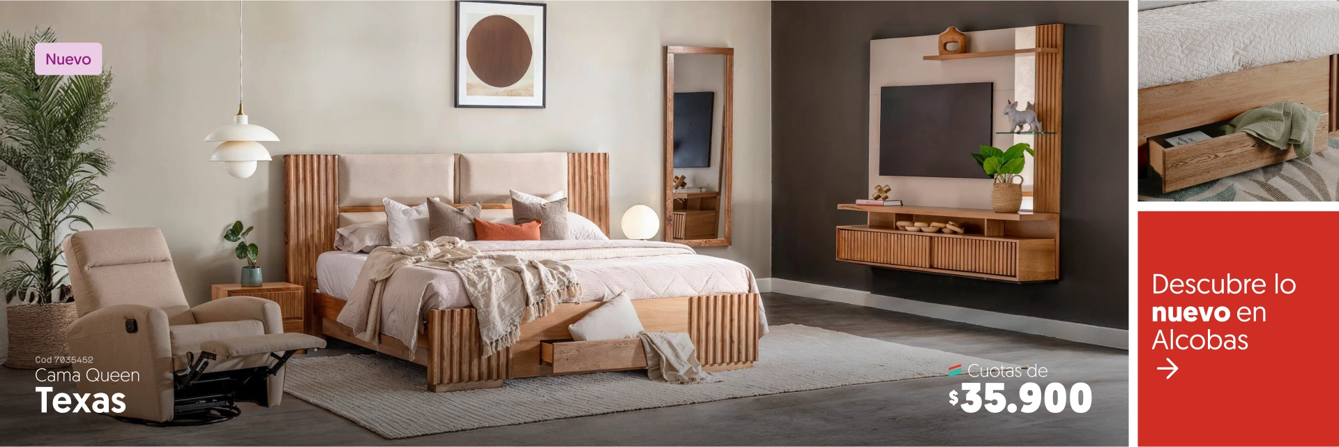 Cama texas cuotas de 35.900