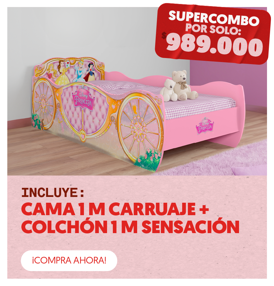 Súper Combo Cama infantil + Colchón twin por $989.000