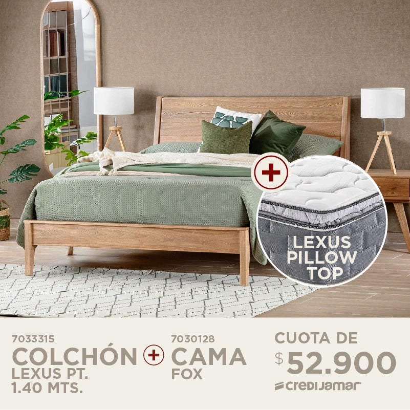 Colchón Lexus + Cama doble Fox cuota de $52.900