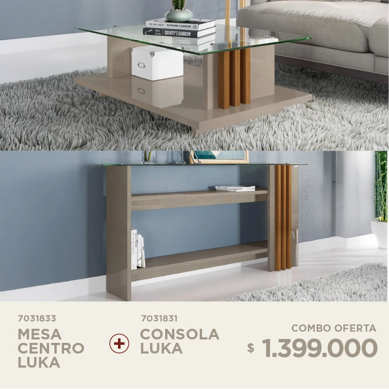 Mesa de centro Luka + Consola Luka por solo $1.399.000