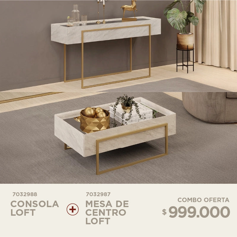 Consola Loft + Mesa de centro Loft por solo $999.000