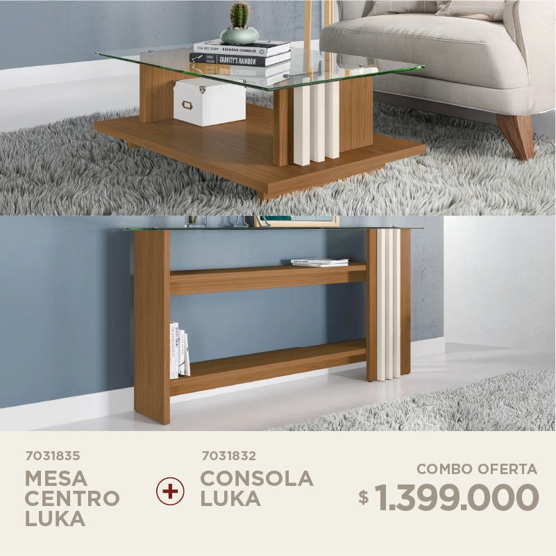 Mesa de centro Luka + Consola Luka por solo $1.399.000