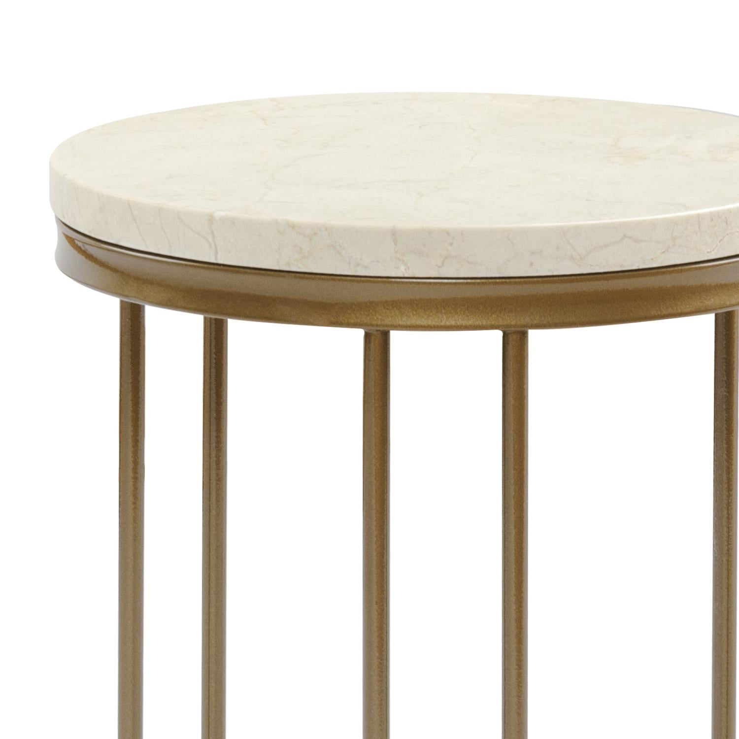 Mesa De Centro 30 Owen Marmol, Bronce