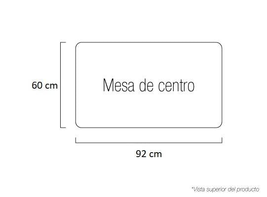 Mesa Centro Boston Blanco Perla Premium Poliuretano