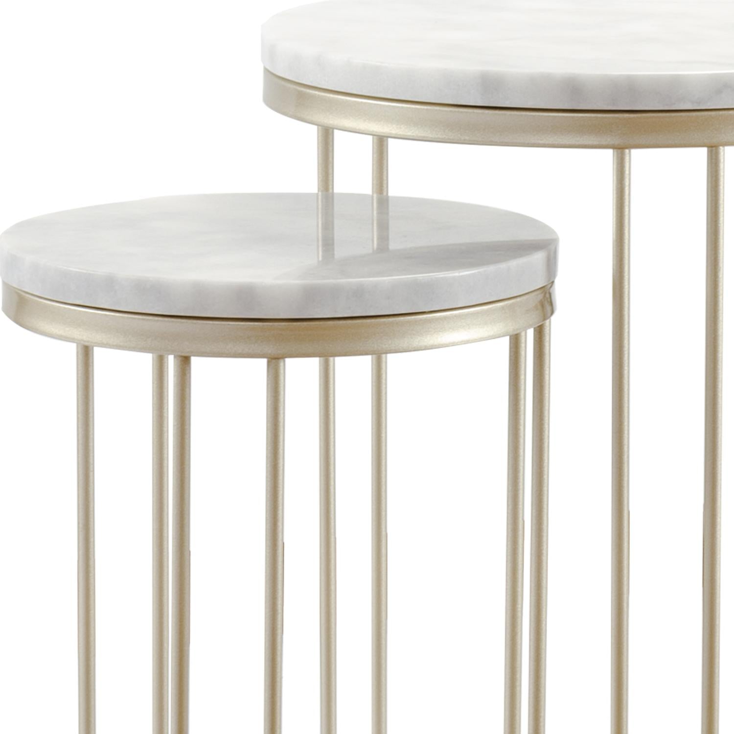 Mesa De Centro 30 Owen Marmol, Champaña