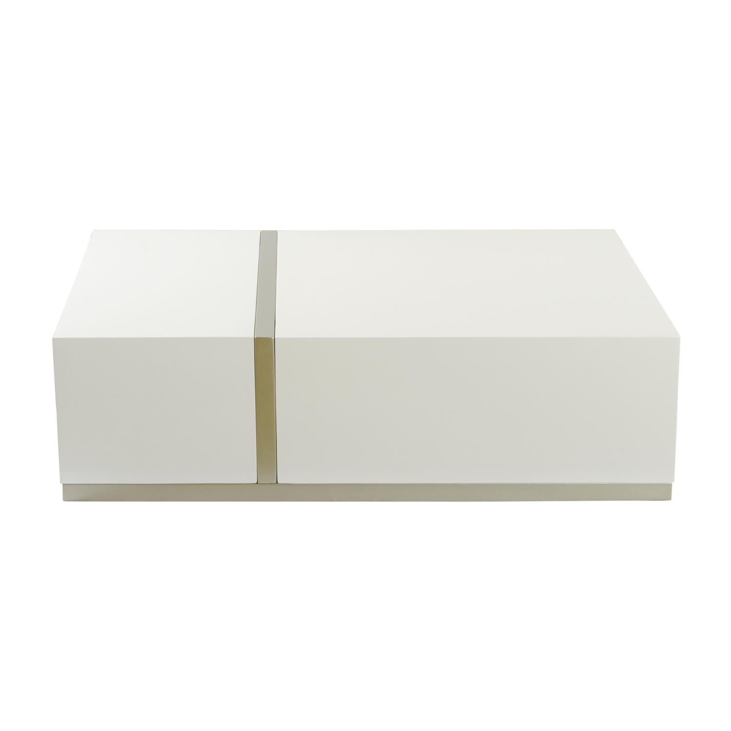 Mesa De Centro Lizzi  Blanco Perla, Champaña