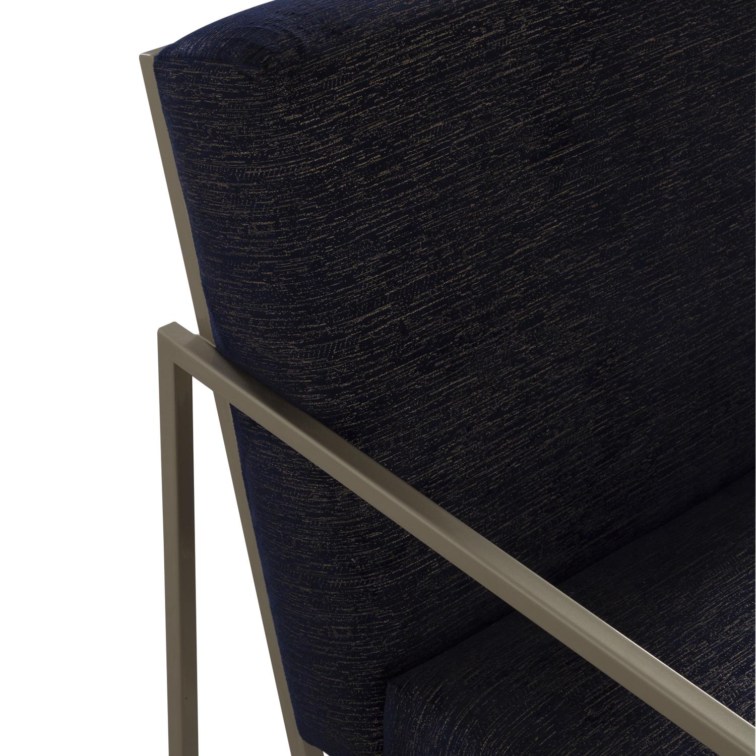 Poltrona Robi velvet Azul, Champaña