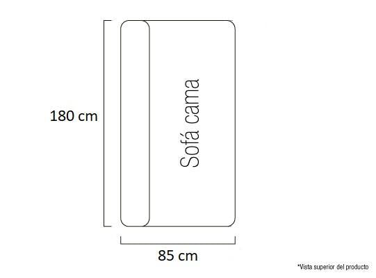 Sofá Cama Alek Microfibra Indigo