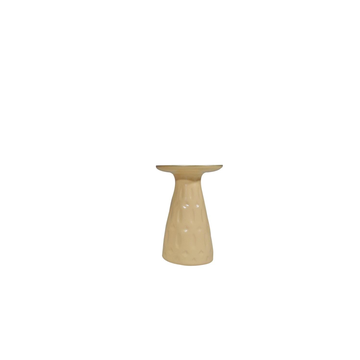 Candelabro 10.5X10.5X15 Naranja Living Bajo