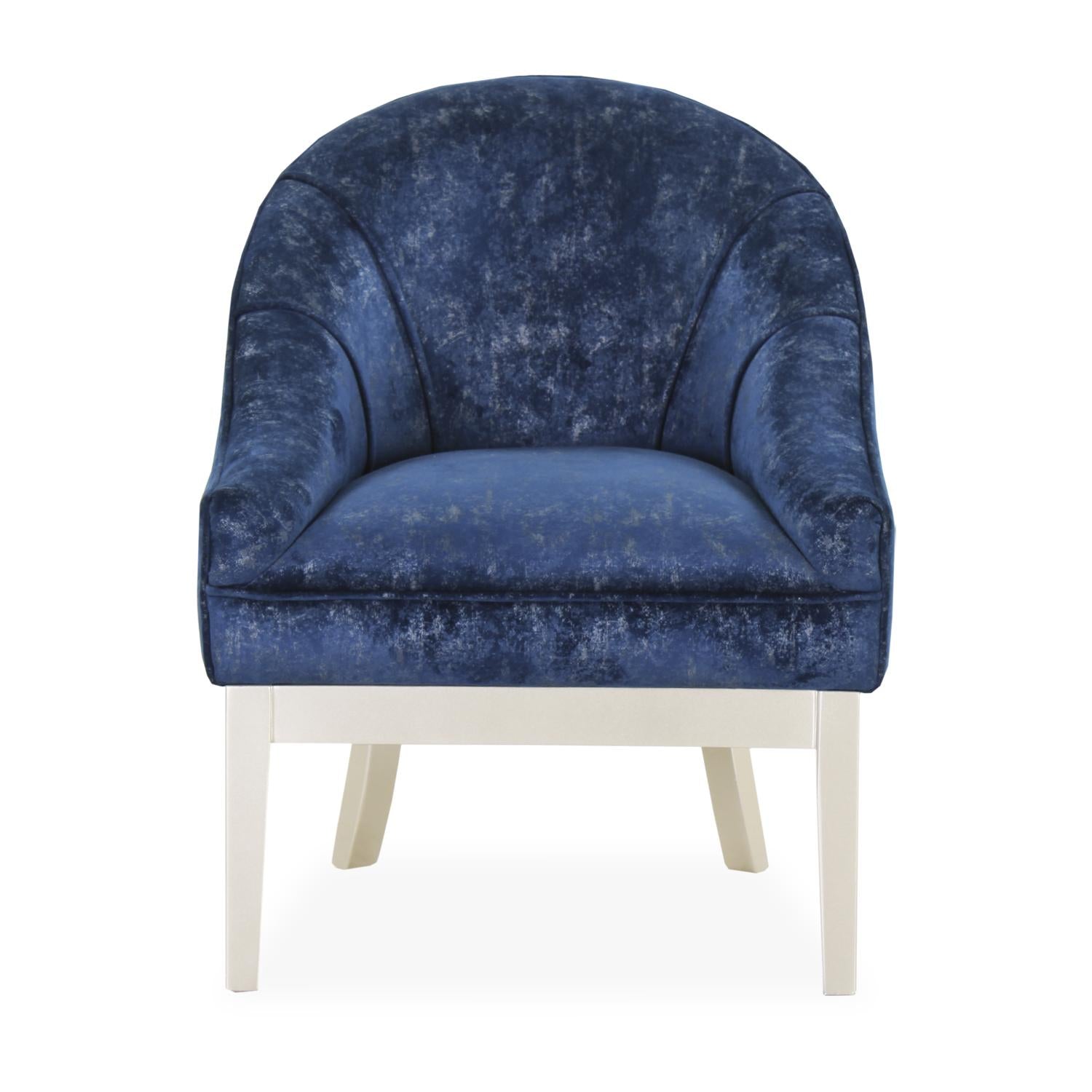 Poltrona Vivaldi Chenille Navy, Champaña Premium