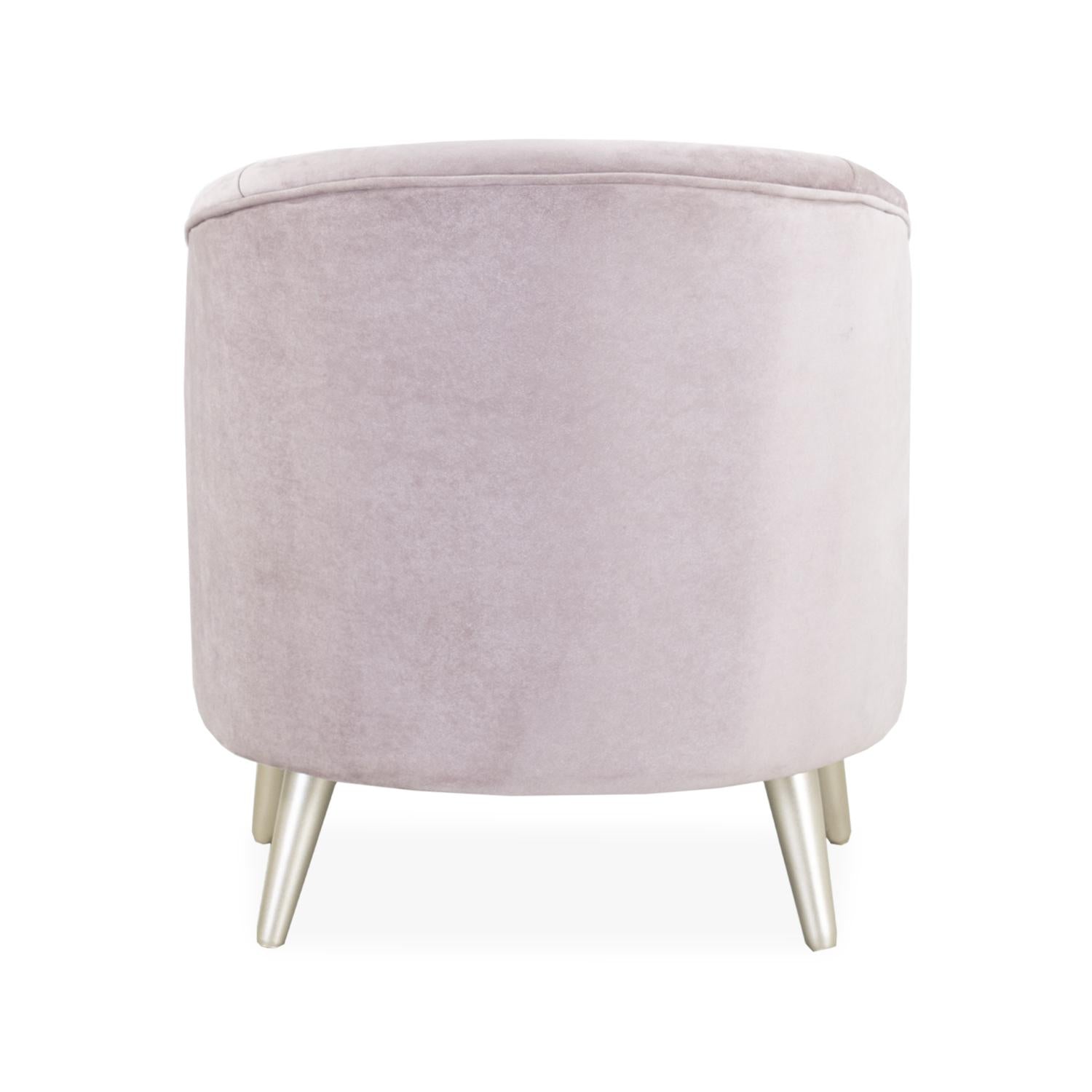 Poltrona Celeste Chenille Lavanda, Champaña