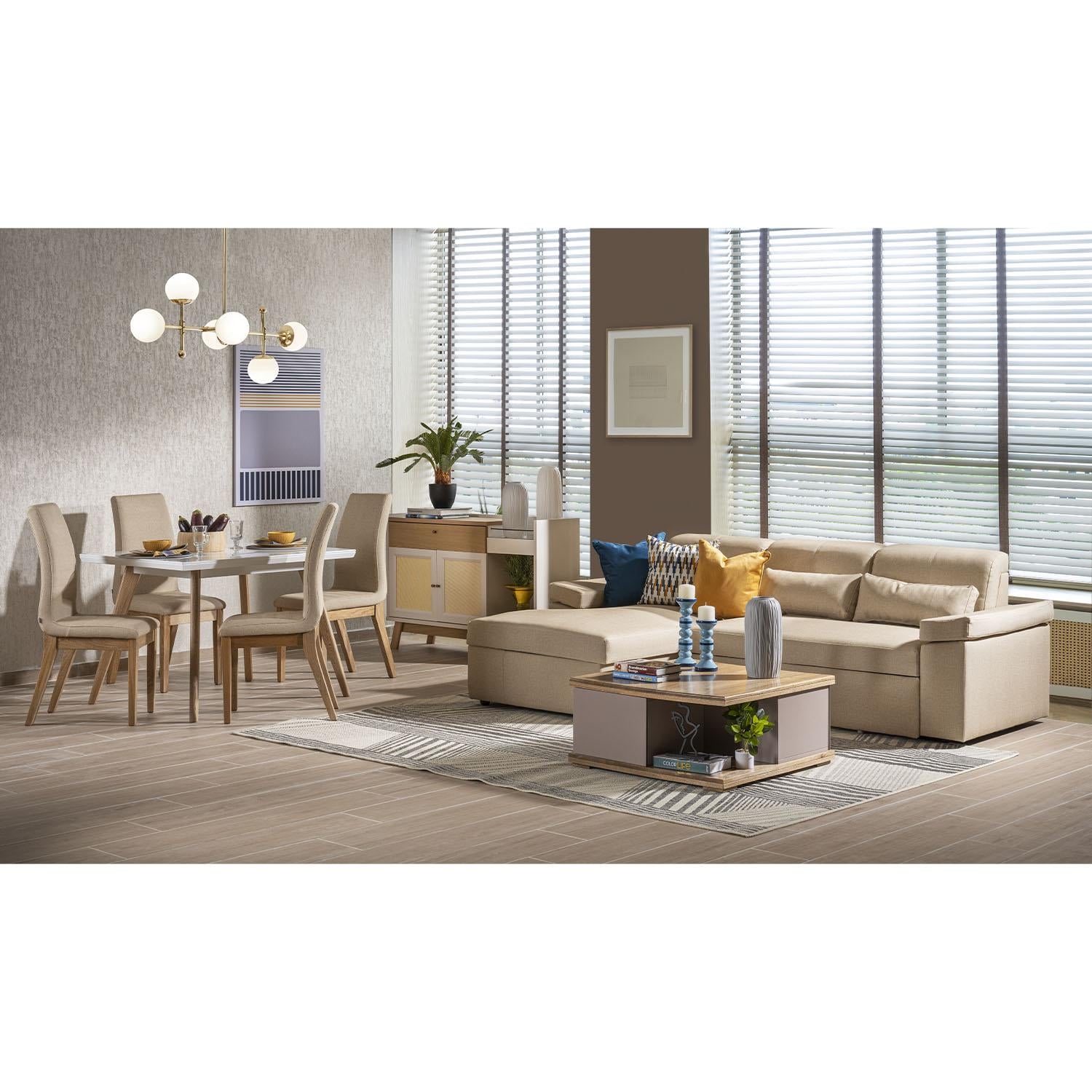 Sala en L Holden Eurolino Marfil