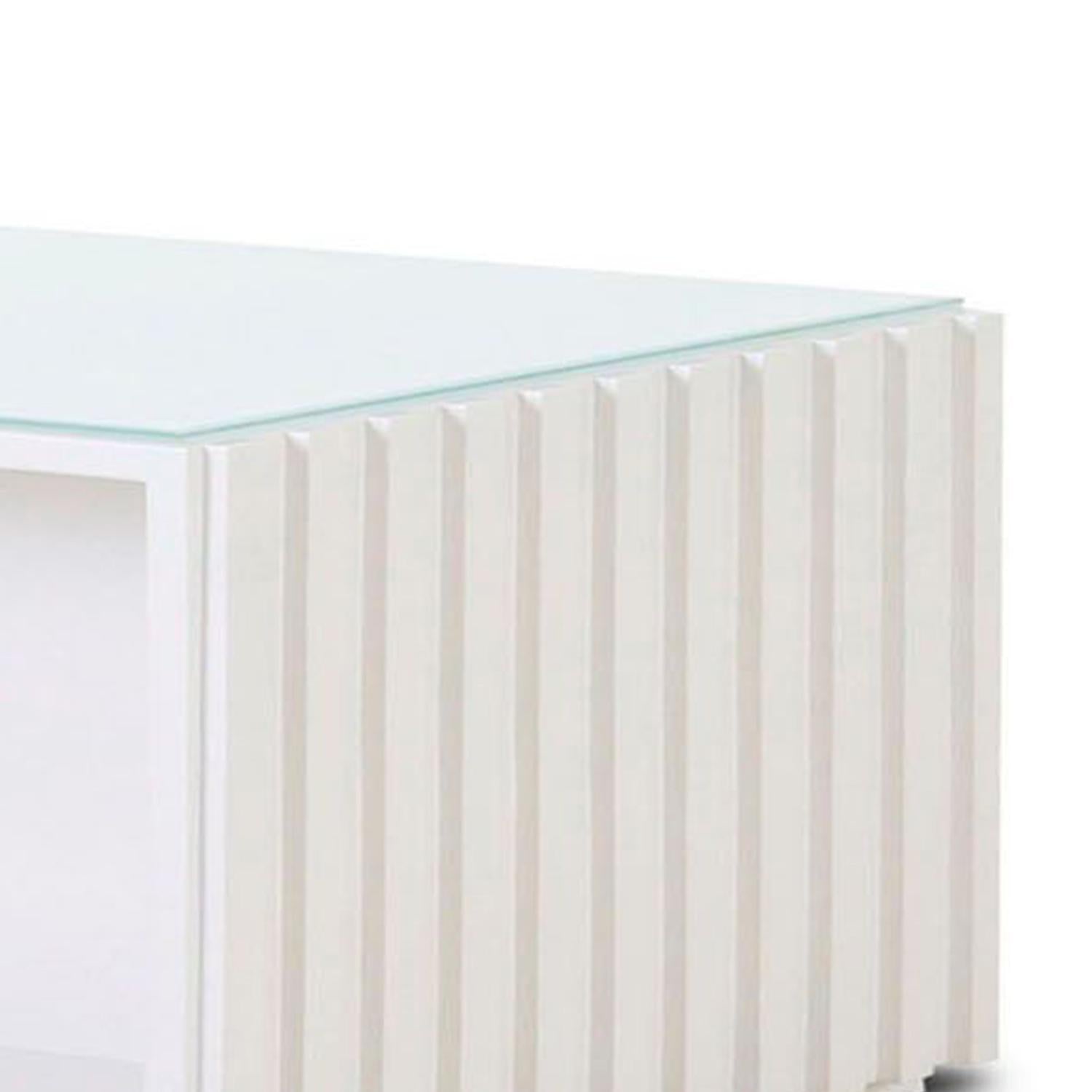 Mesa Centro Boston Blanco Perla Premium Poliuretano