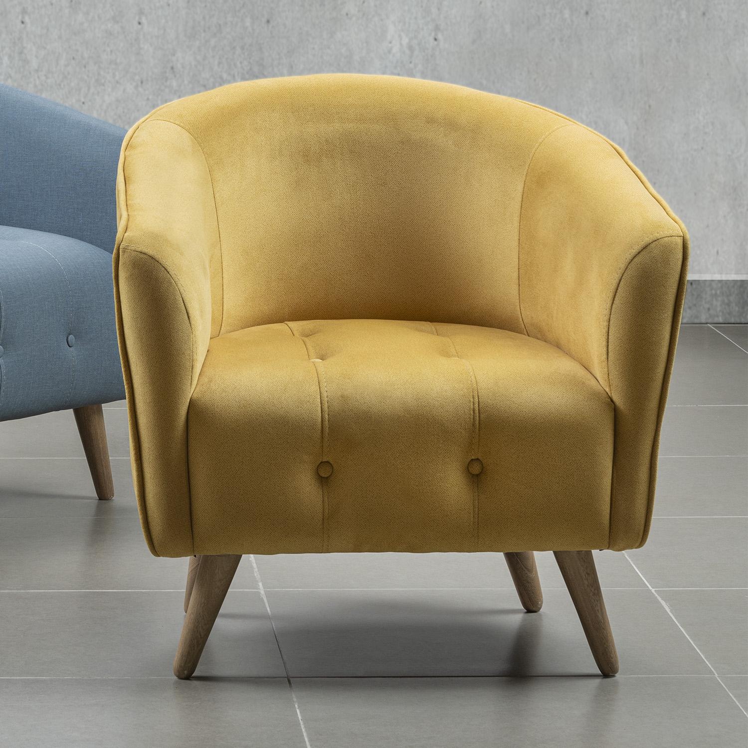 Poltrona Celeste Velvet Ginger, Natural