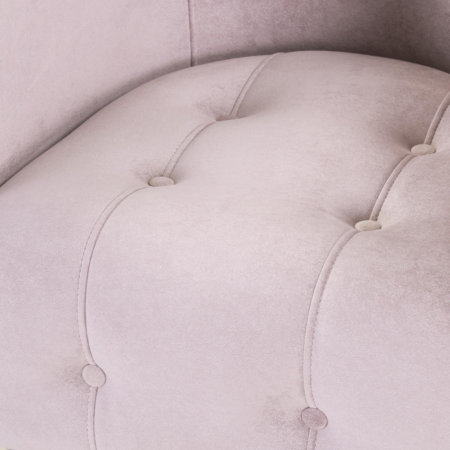 Poltrona Celeste Chenille Lavanda, Champaña