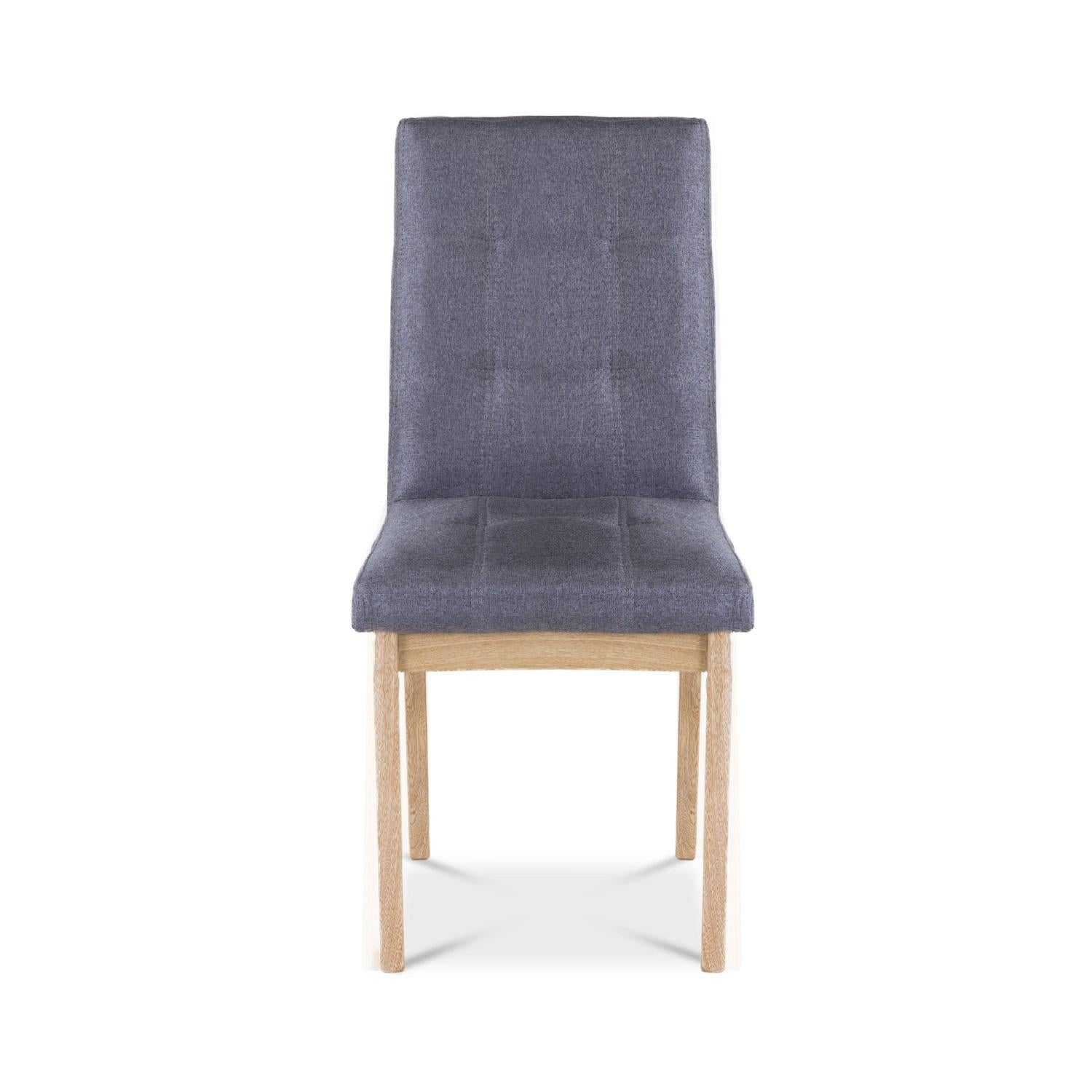 Comedor 4 Puestos Kepler Lino Hampton Gris Humo, Natural Poliuretano*