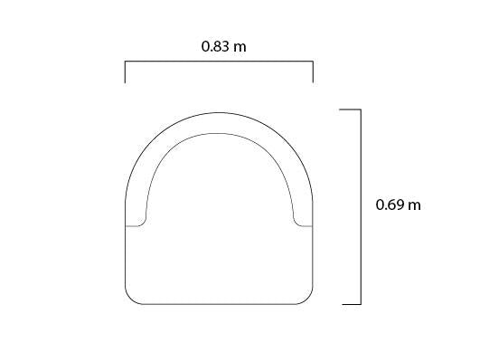 Poltrona Tampa Microfibra Houston Indigo