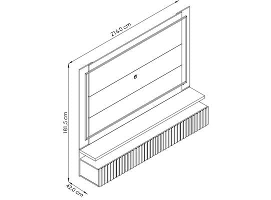 Panel de Tv Vivaldi Bronce, Marmol 216X181X42