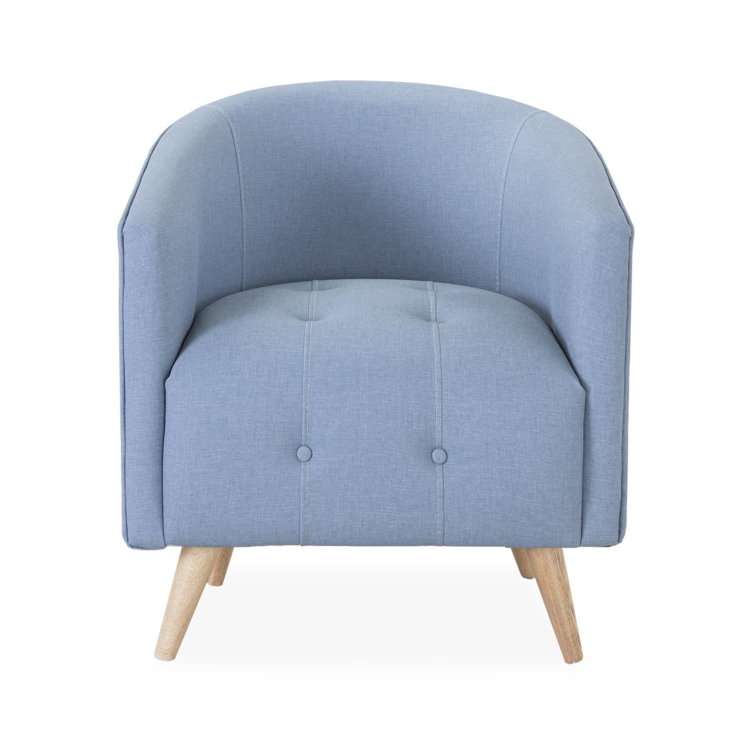 Poltrona Celeste Eurolino Azul, Natural