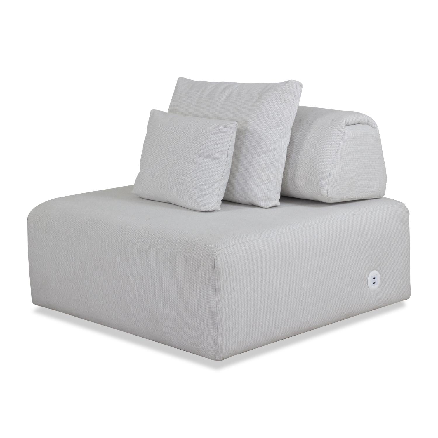 Poltrona Santorini Microfibra Houston Plata