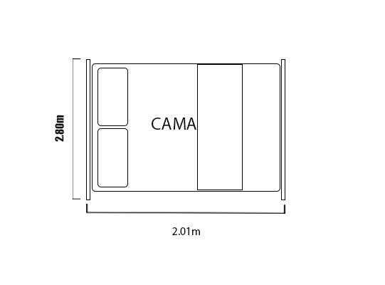Cama Queen Nova Microfibra Gris, Champaña