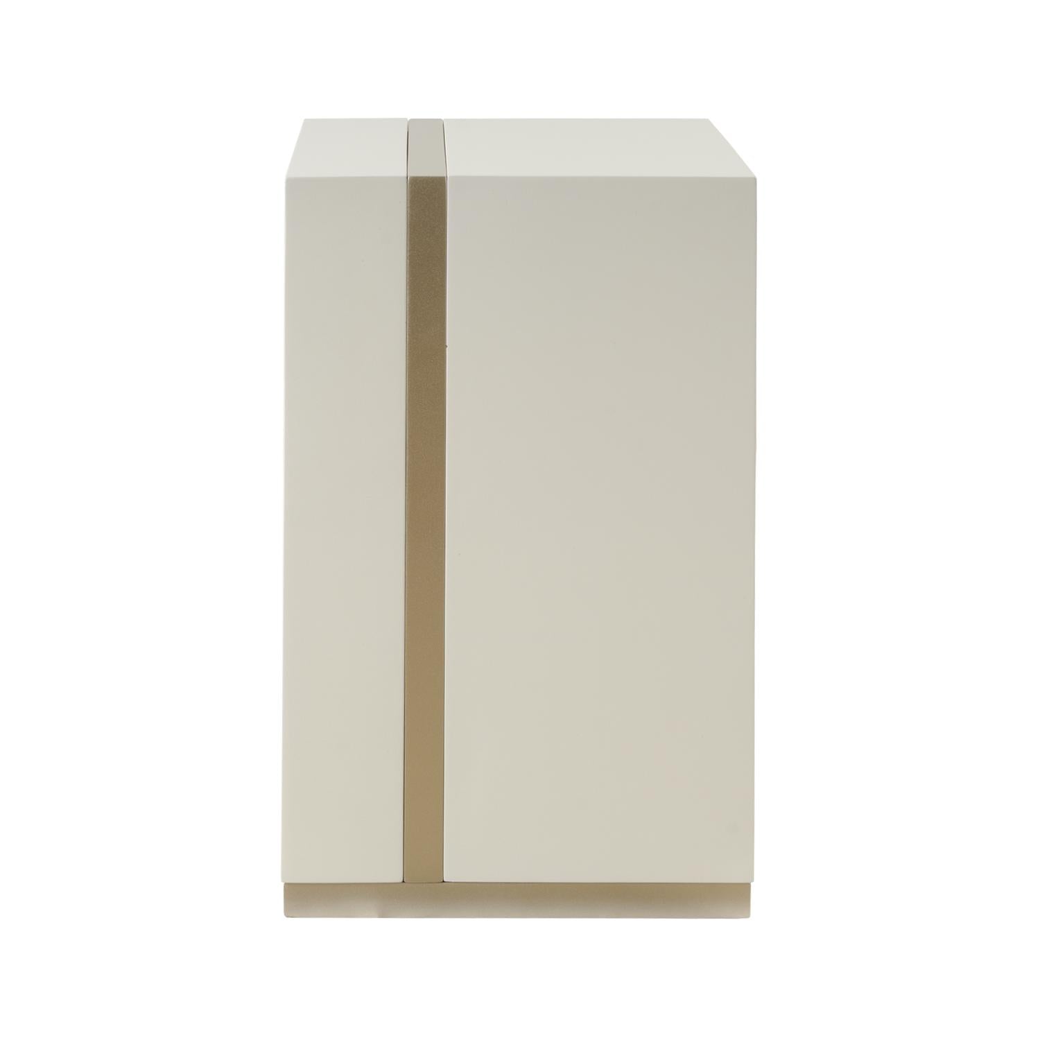 Mesa Auxiliar Lizzi Blanco Perla, Champaña