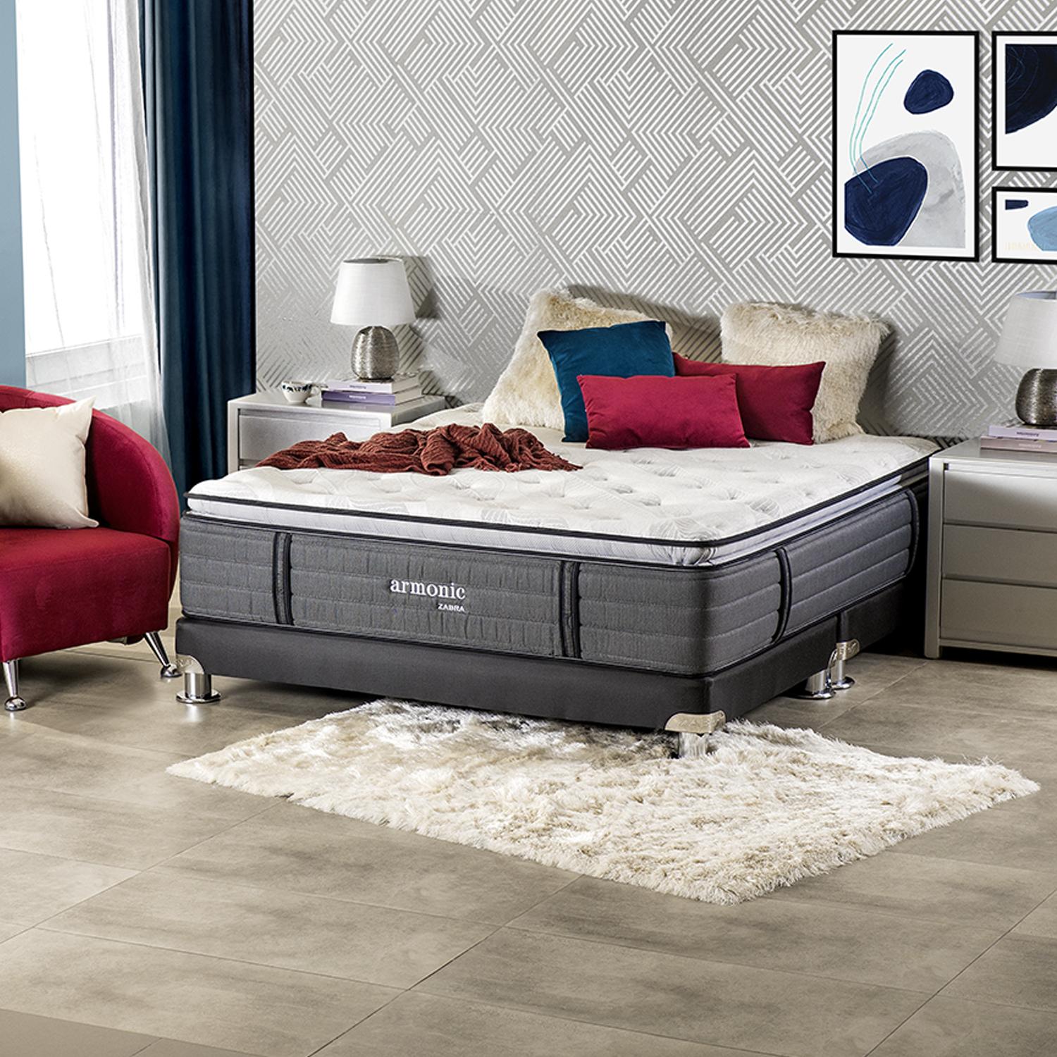 Colchón King Armonic Pilow Top Zabra (Garantía 25 años)