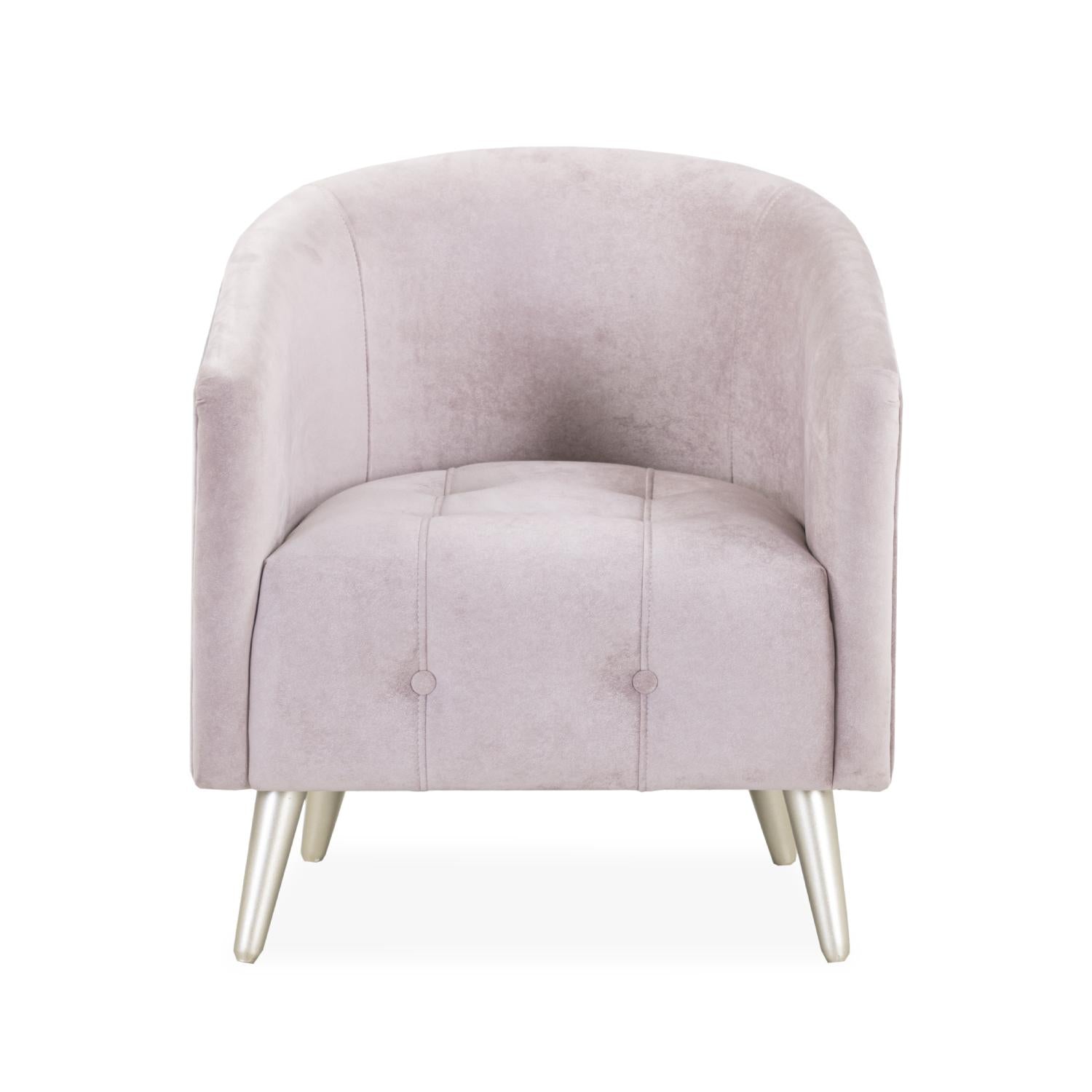 Poltrona Celeste Chenille Lavanda, Champaña