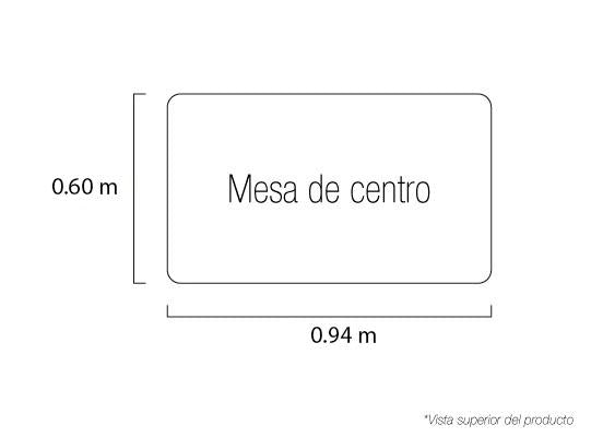 Mesa De Centro Lizzi  Blanco Perla, Champaña