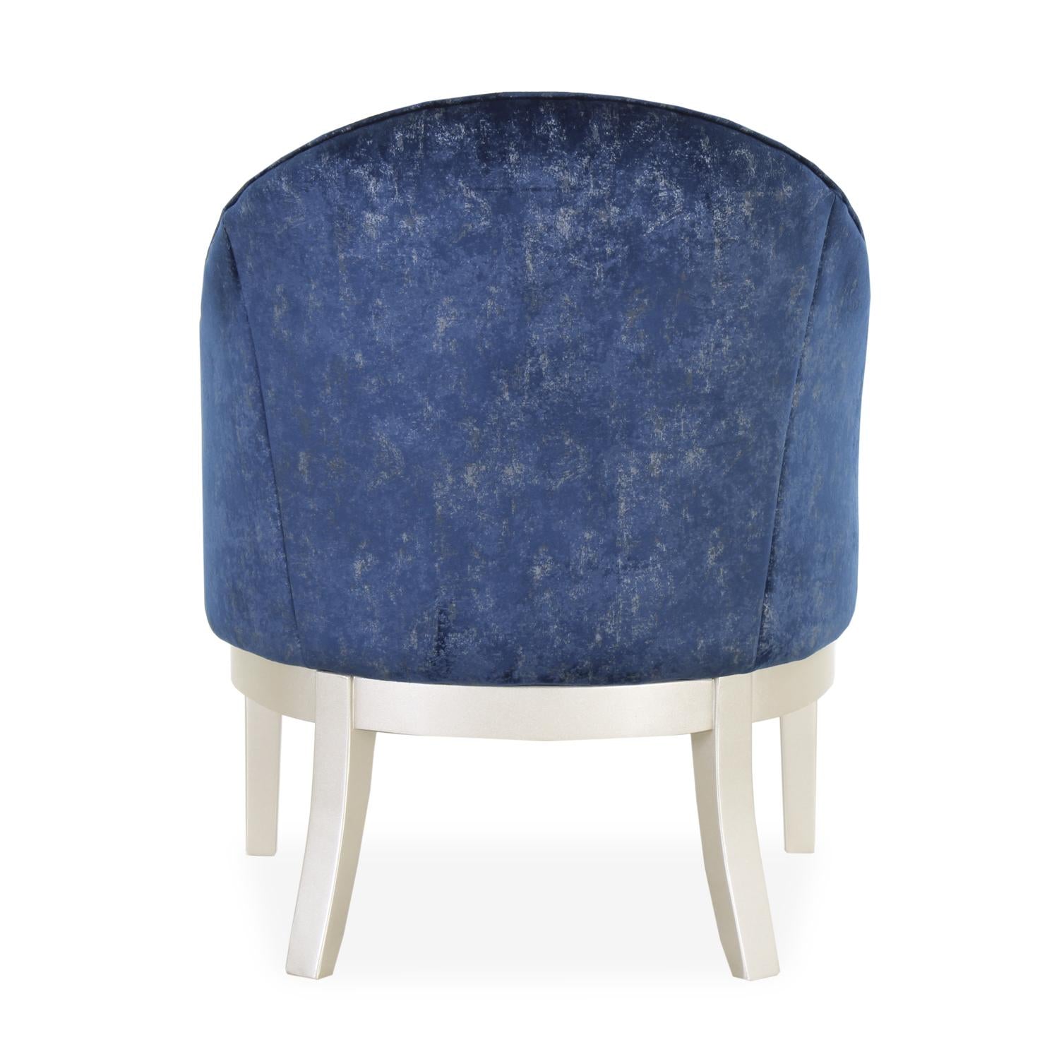 Poltrona Vivaldi Chenille Navy, Champaña Premium