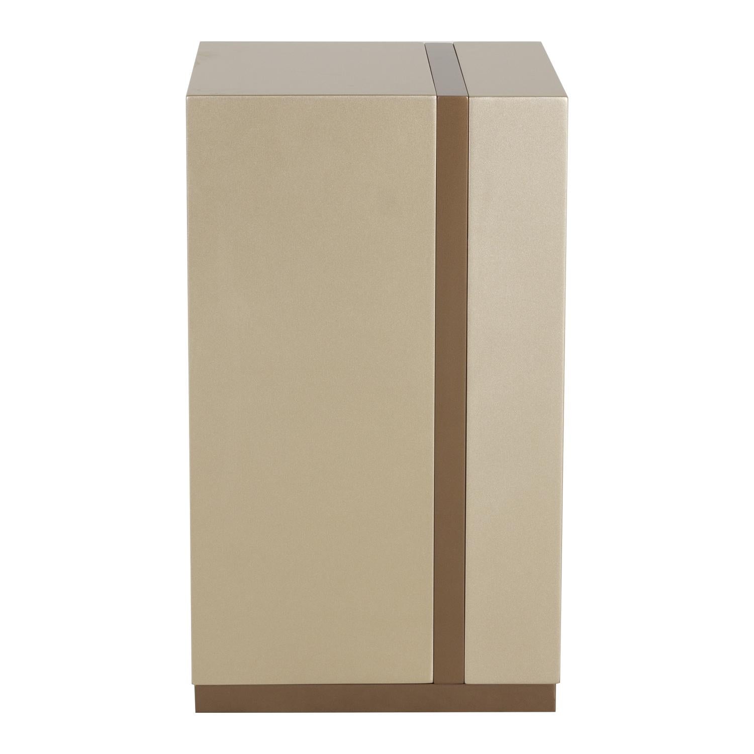 Mesa Auxiliar Lizzi Bronce, Champaña