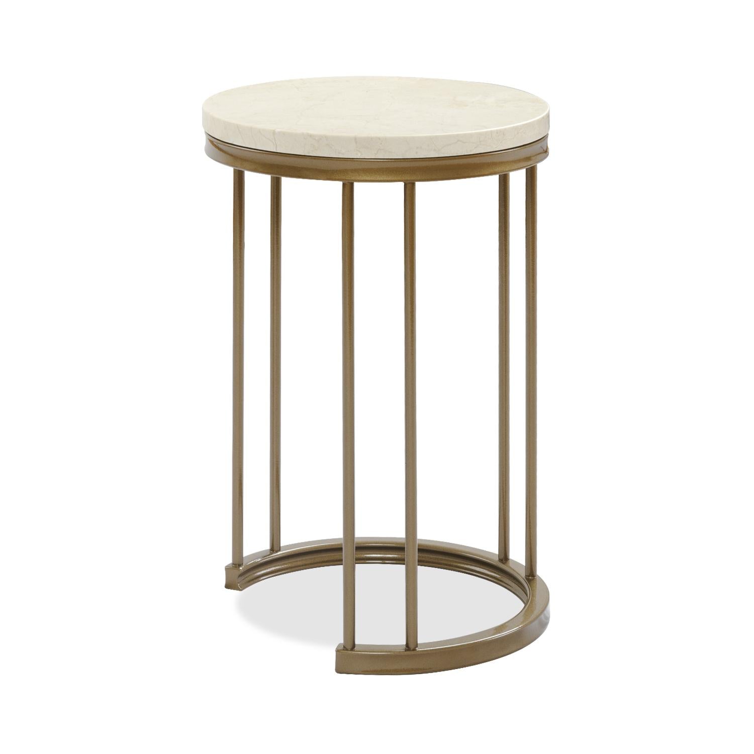 Mesa De Centro 40 Owen Marmol, Bronce