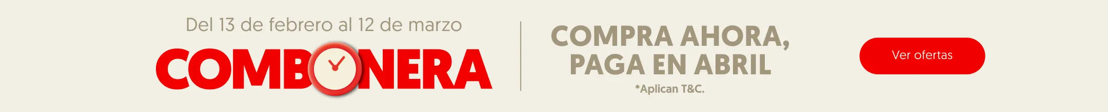 Combonera compra ahora y paga en abril