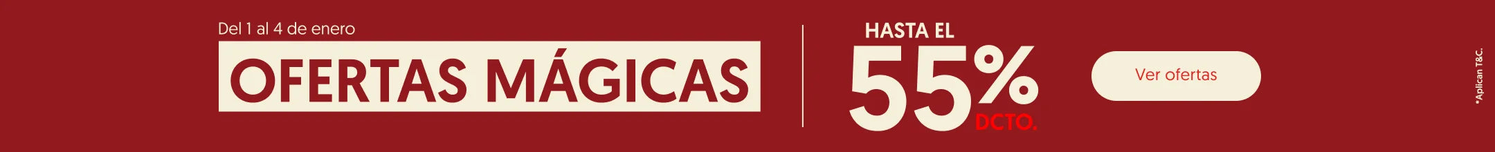 Ofertas mágicas hasta el 55% de descuento
