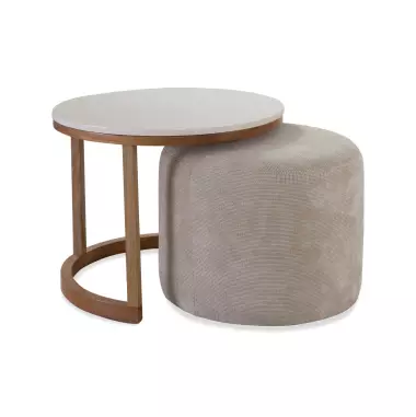 Mesa De Centro Puff Nala - Muebles Jamar