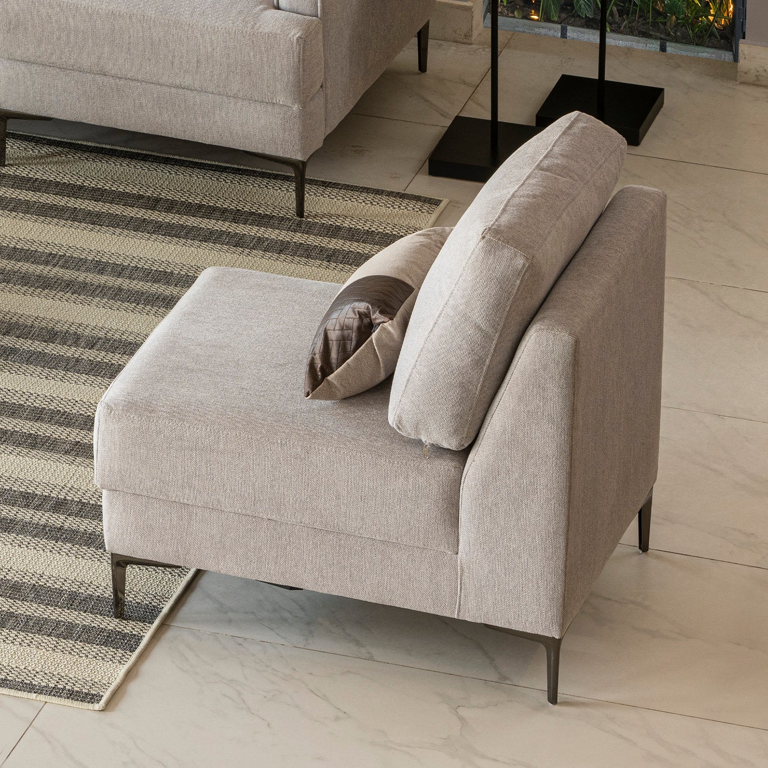 Poltrona Manhattan Lino Oklahoma Plata